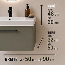 Maße Gästebadmöbel